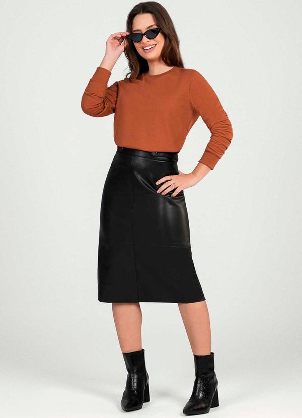 Cativa - Moletom Feminino Adulto Básico Marrom 2