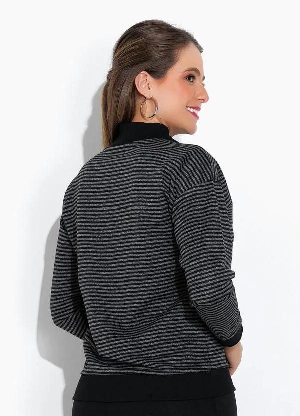 Rosalie - Moletom Listras com Punhos 2