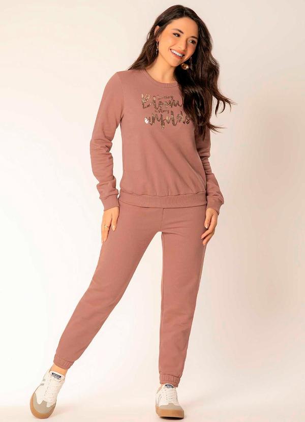 Cativa - Moletom Peluciado Feminino Adulto Marrom 2