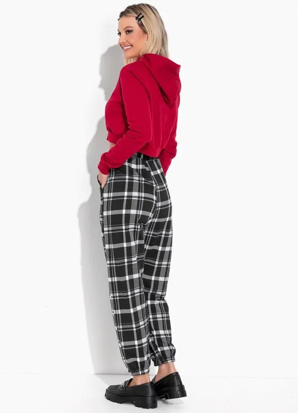 Moda Pop - Moletom Vermelho com Capuz e Mangas Longas 4