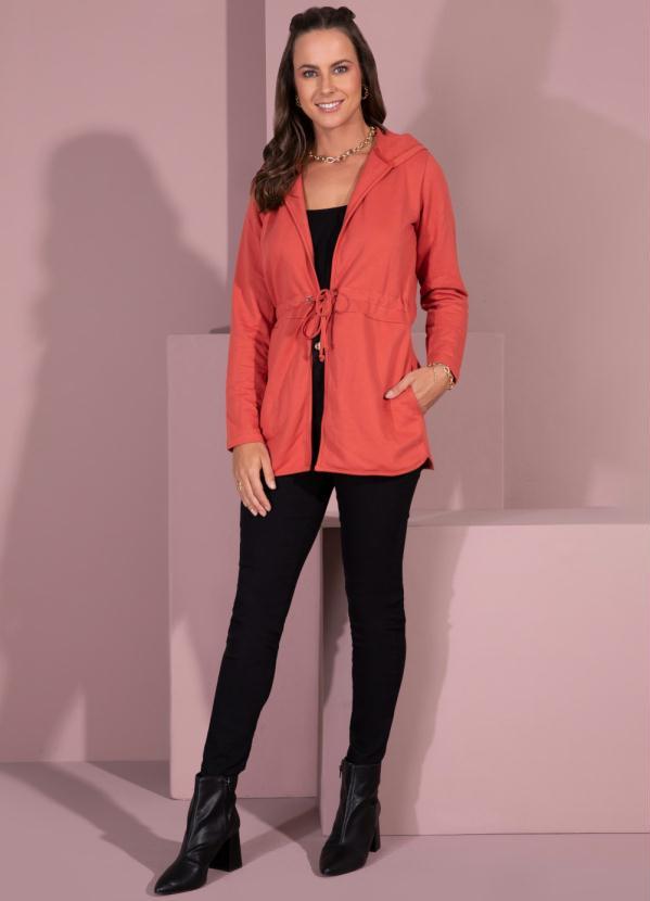 Quintess - Parka em Moletom Telha com Capuz 3