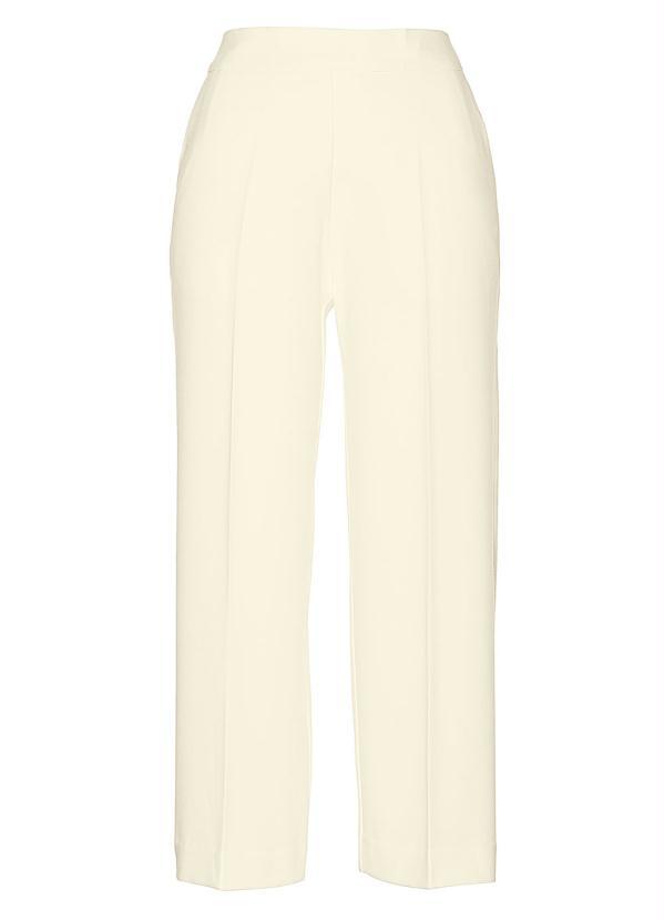 bonprix - Calça Alfaiataria Pantacourt Off White 8