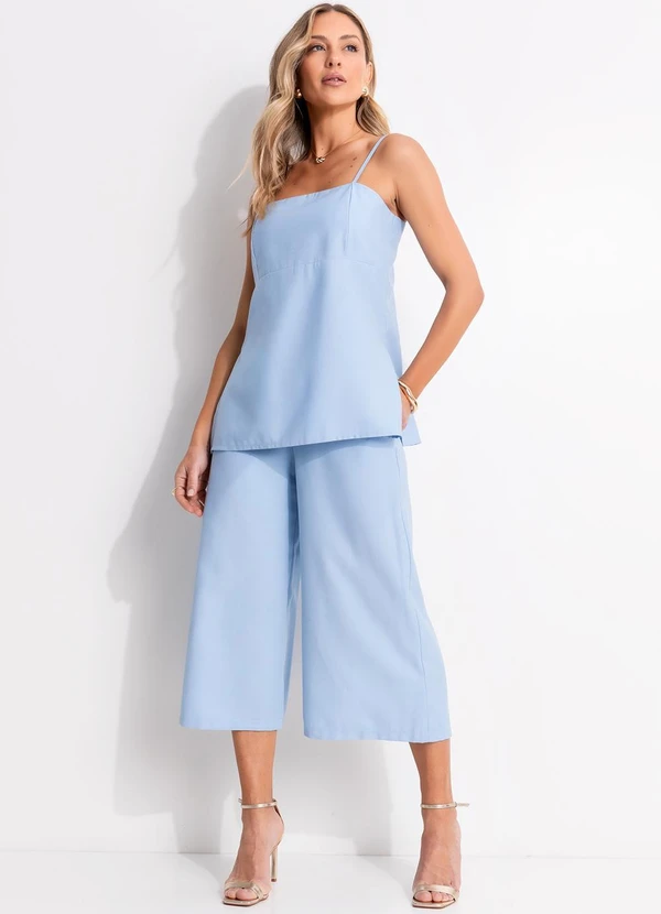 Quintess - Calça Azul Claro em Viscose com Poliéster 3