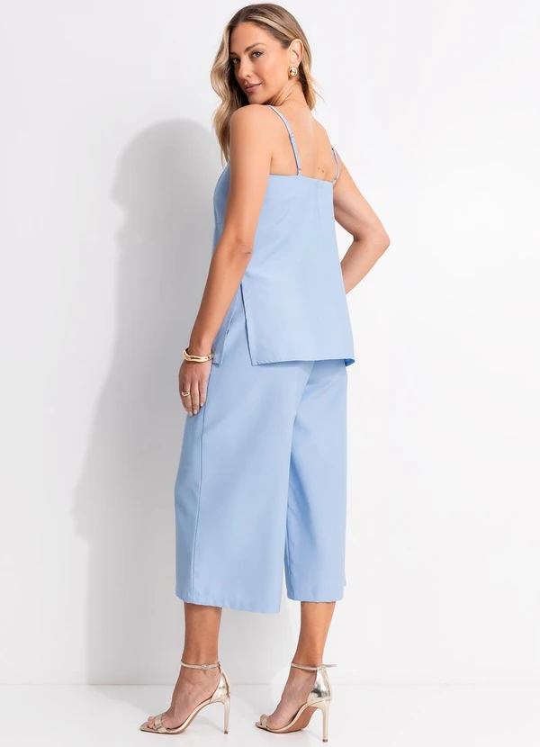 Quintess - Calça Azul Claro em Viscose com Poliéster 2