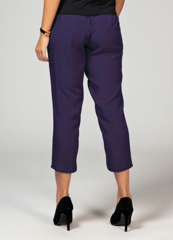 Quintess - Calça Azul com Ilhóses na Cintura 2