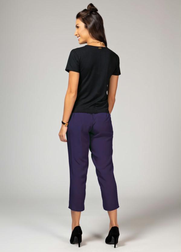 Quintess - Calça Azul com Ilhóses na Cintura 6