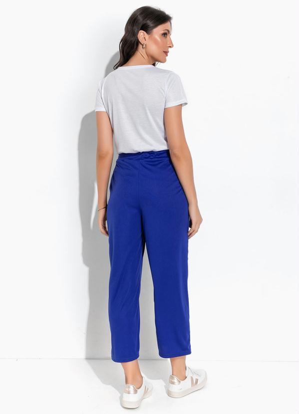 Moda Pop - Calça Azul Royal em Malha 4