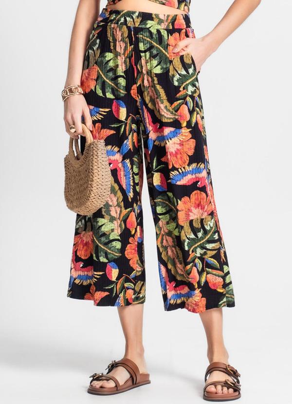 Endless - Calça Feminina Estampada Preto