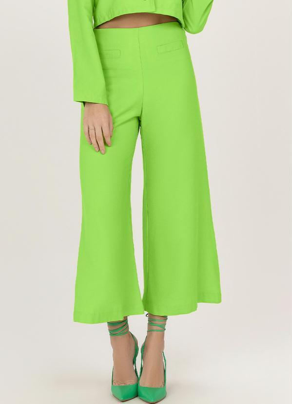Angel - Calça Pantacourt Alfaiataria Verde
