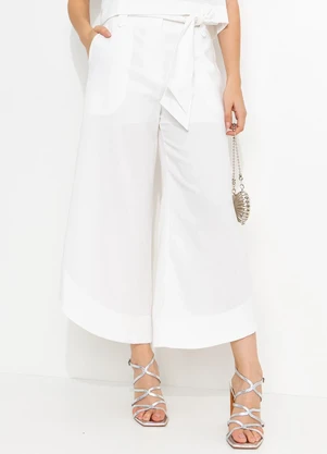 You Premium - Calça Pantacourt Bege - YOU PREMIUM