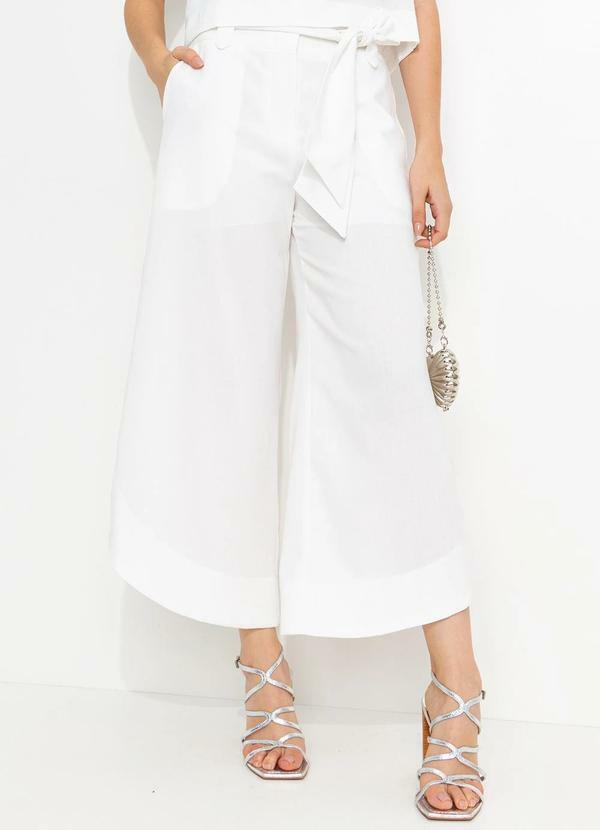 You Premium - Calça Pantacourt Bege