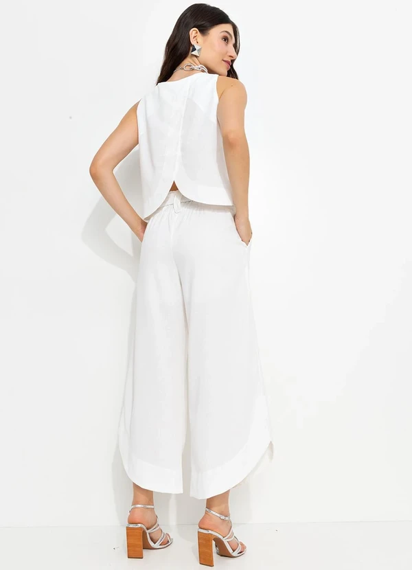 You Premium - Calça Pantacourt Bege 4