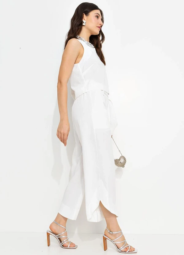 You Premium - Calça Pantacourt Bege 7