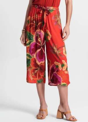 Infinita Cor - Calça Pantacourt Laranja - INFINITA COR