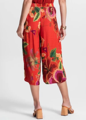 Infinita Cor - Calça Pantacourt Laranja - INFINITA COR
