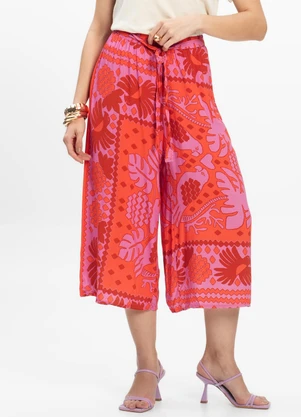 Infinita Cor - Calça Pantacourt Rosa - INFINITA COR