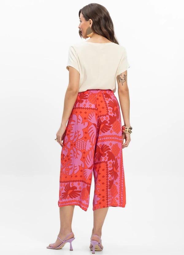 Infinita Cor - Calça Pantacourt Rosa 4