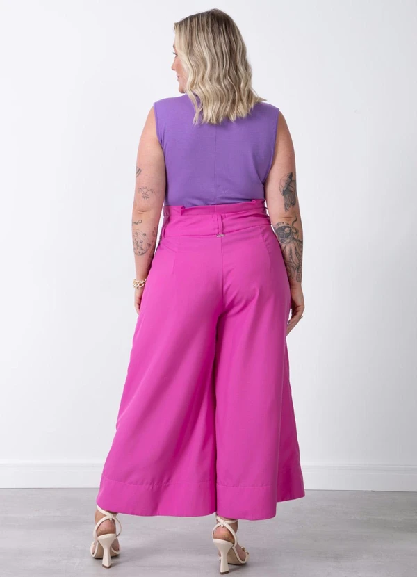 Quintess - Calça Pink com Bolsos e Pregas 3