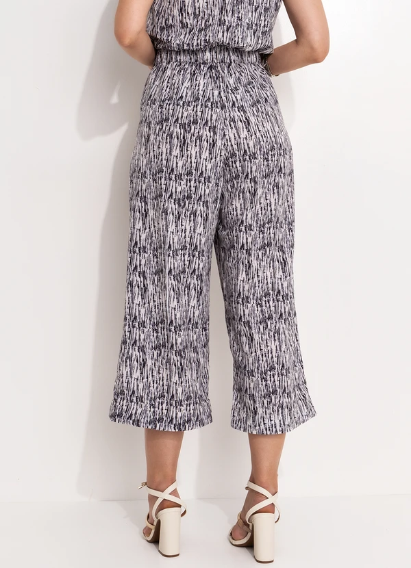 Quintess - Calça Poá Abstrato em Crepe Plano 2