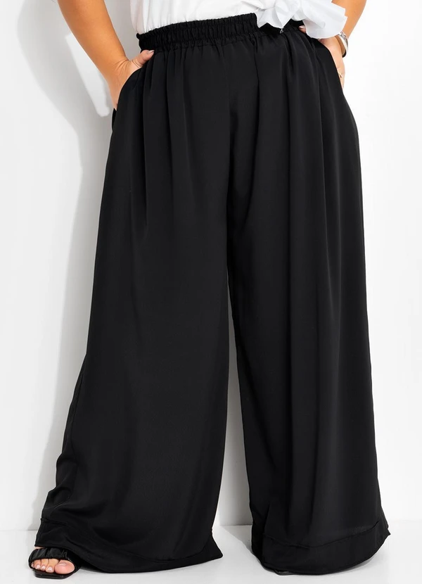 Quintess - Calça Preto em Crepe Plano 8