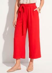 Cal�a Vermelha em Viscose Slub Prime