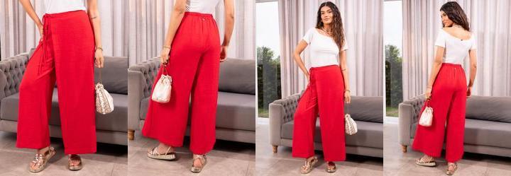 Cala Vermelho em Tecido Texturizado