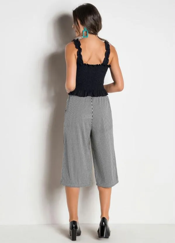 Moda Pop - Pantacourt Listras com Bolso Funcional 4