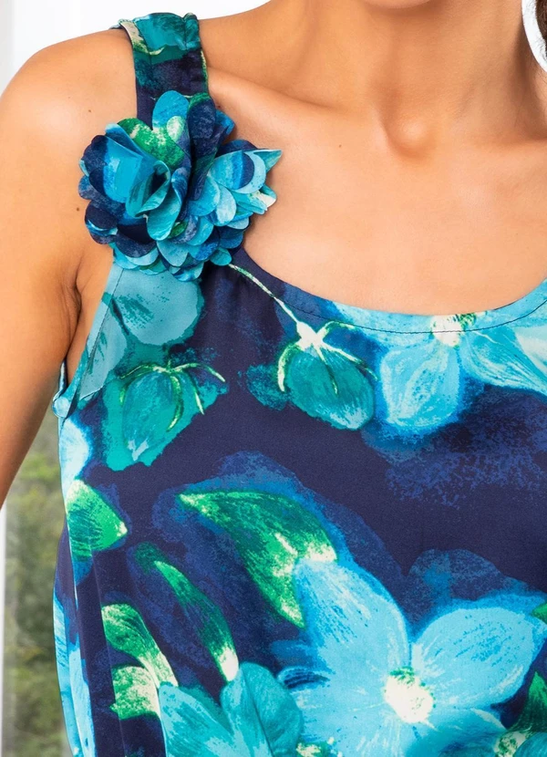 Quintess - Blusa Acqua Floral em Cetim 5