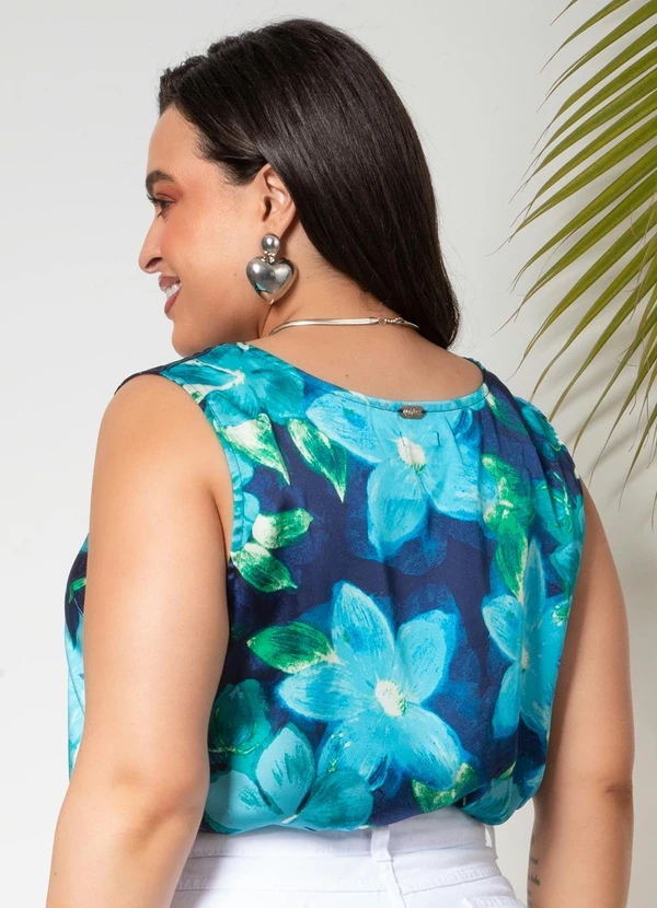 Quintess - Blusa Acqua Floral em Cetim 3