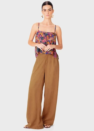 Enfim - Blusa Ampla Floral Fúcsia - ENFIM