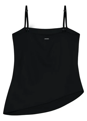 Enfim - Blusa Assimétrica em Viscose Preto - ENFIM