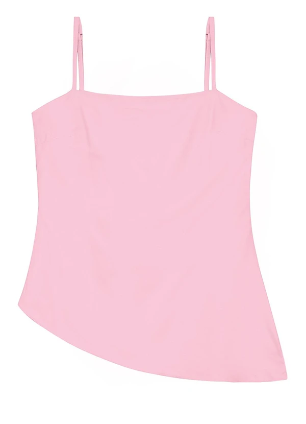 Enfim - Blusa Assimétrica em Viscose Rosa Claro 3