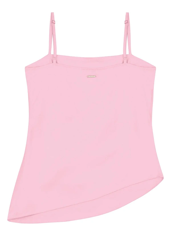 Enfim - Blusa Assimétrica em Viscose Rosa Claro 4
