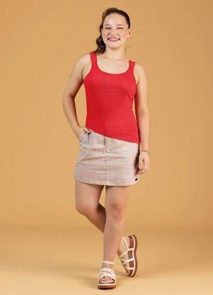 Soft Bonni - Blusa Assimetrica Teen Feminino Vermelho - SOFT BONNI