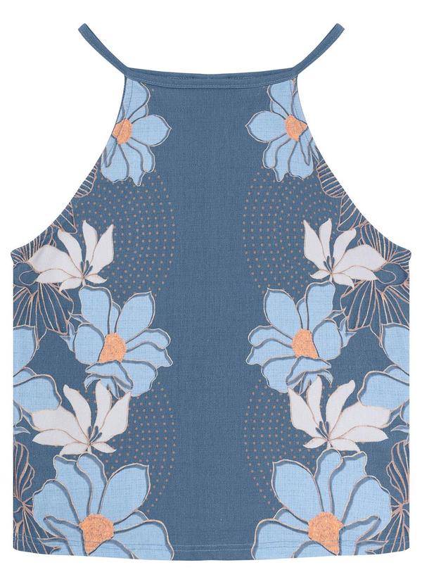 Malwee - Blusa Azul Justa Floral 3