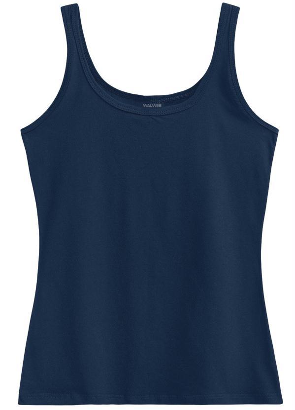 Malwee - Blusa Azul Marinho Tradicional em Malha