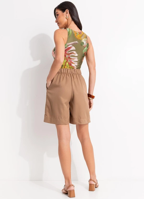 Quintess - Blusa Folhagem Verde em Malha Fria 3