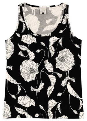 Malwee - Blusa Básica Floral Preto - MALWEE