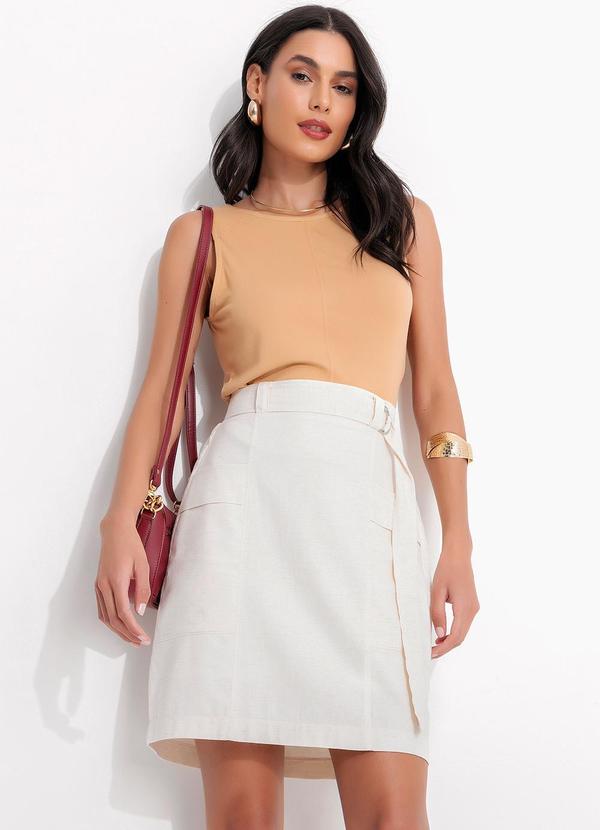 Quintess - Blusa Bege em Malha Suede 12