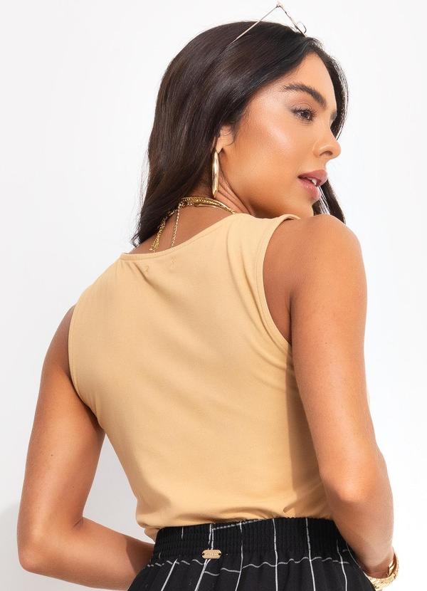 Quintess - Blusa Bege em Malha Suede 2