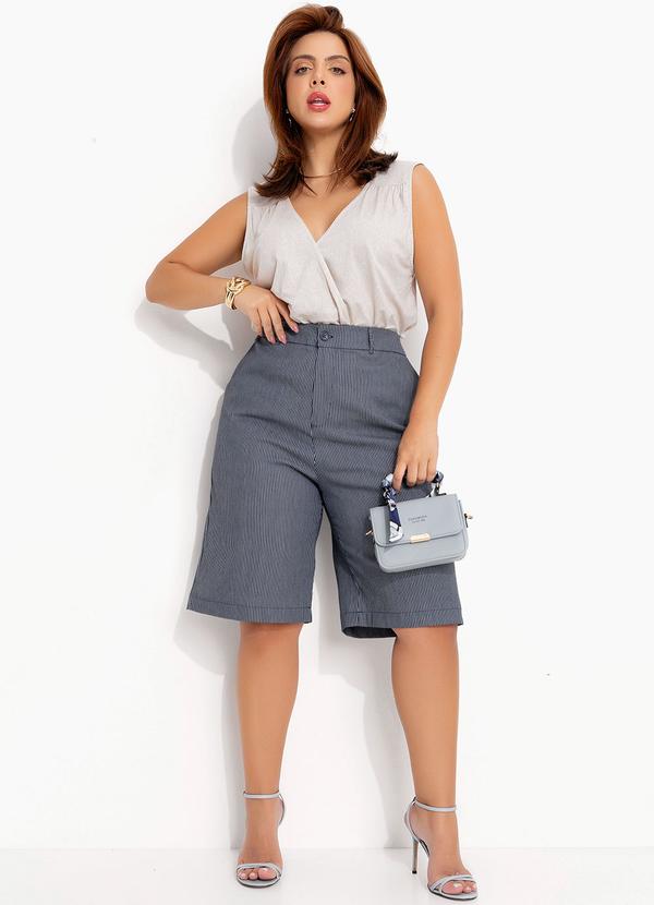Quintess - Blusa Bege em Malha Texturizada 10