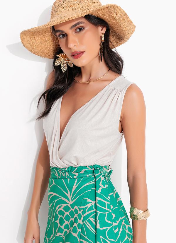 Quintess - Blusa Bege em Malha Texturizada 7