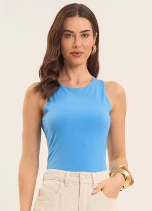 Doce Trama - Blusa Boho Canelada Azul - DOCE TRAMA