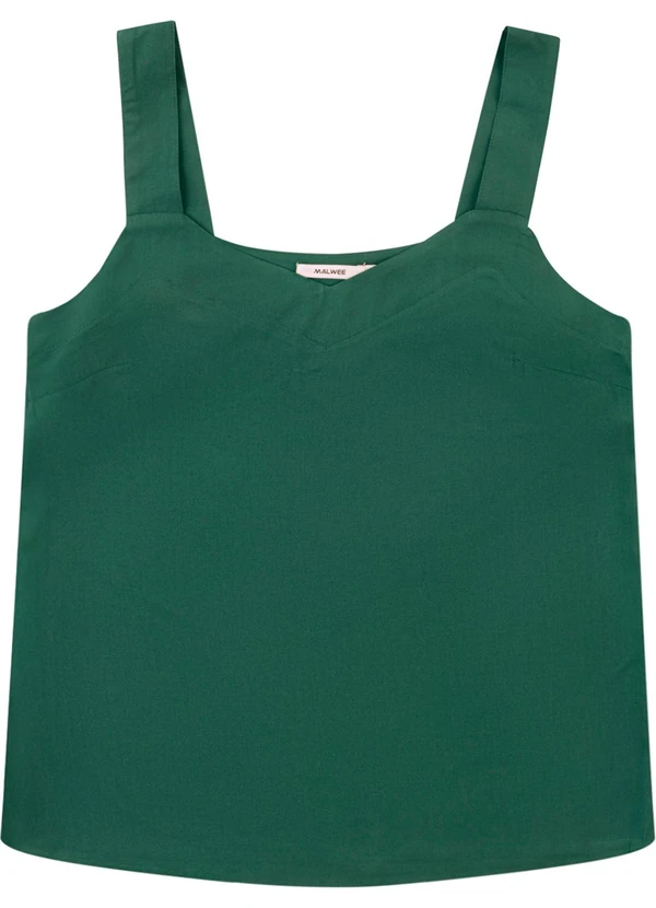 Malwee - Blusa Box em Viscose Verde  3