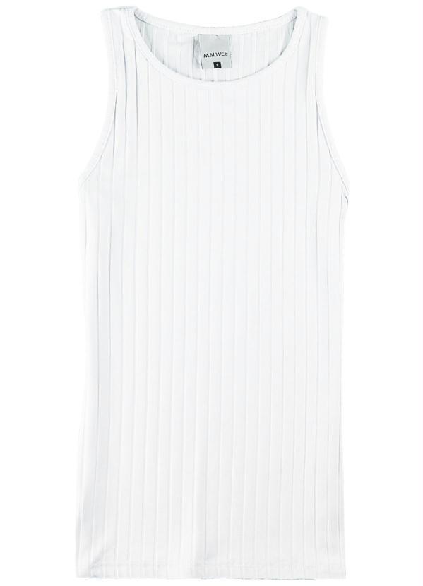 Malwee - Blusa Branca em Viscose Canelada 5