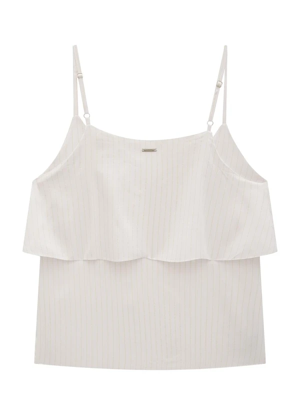 Enfim - Blusa Branca Evasê com Lurex 2