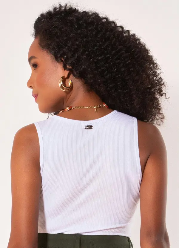 Quintess - Blusa Branco em Canelado 10