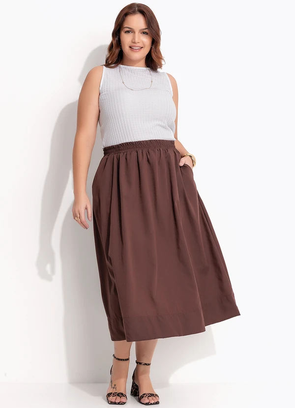 Quintess - Blusa Branco em Malha Canelada Texturizada 14