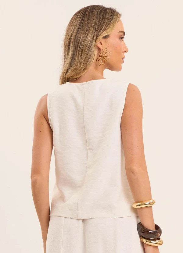 Doce Trama - Blusa Brisa em Linho Branco 2