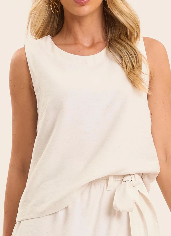 Doce Trama - Blusa Brisa em Linho Branco 5